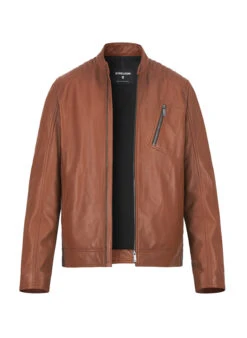 Strellson, Lederjacke Piers, Lammnappa, Caramel