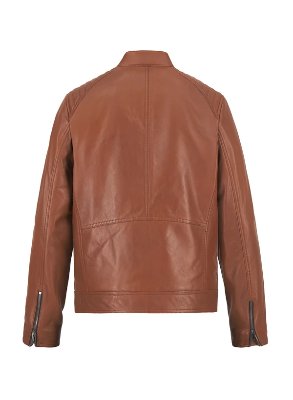 Strellson, Lederjacke Piers, Lammnappa, Caramel 4 Strellson, Lederjacke Piers, Lammnappa, Caramel – Bild 2