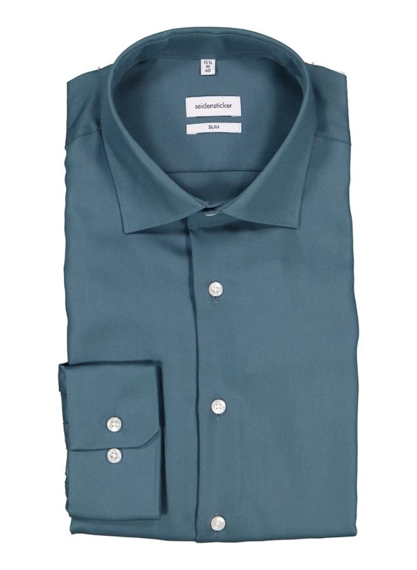 Seidensticker, Hemd, Slim Fit, Baumwolle, Grün 3 Seidensticker, Hemd, Slim Fit, Baumwolle, Grün