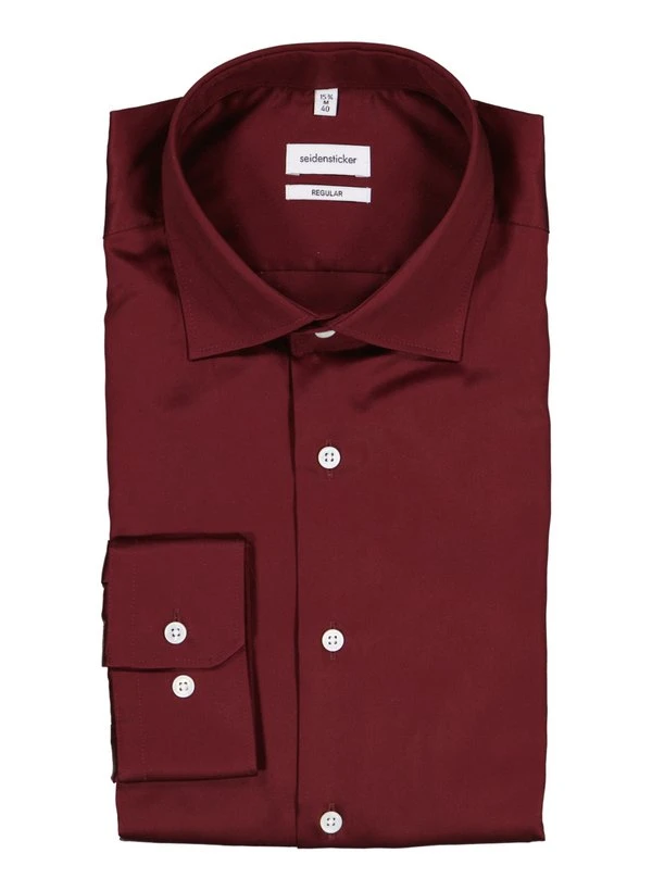 Seidensticker, Hemd, Regular Fit, Baumwolle, Bordeaux 3 Seidensticker, Hemd, Regular Fit, Baumwolle, Bordeaux
