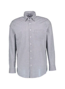 Seidensticker, Hemd, Regular Fit, Baumwolle, Weiß-navy