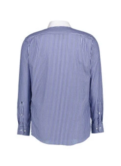 Seidensticker, Hemd, Regular Fit, Baumwolle, Blau Gestreift 7 Seidensticker, Hemd, Regular Fit, Baumwolle, Blau Gestreift -Herrenausstatter Geschaft 449345 norm2