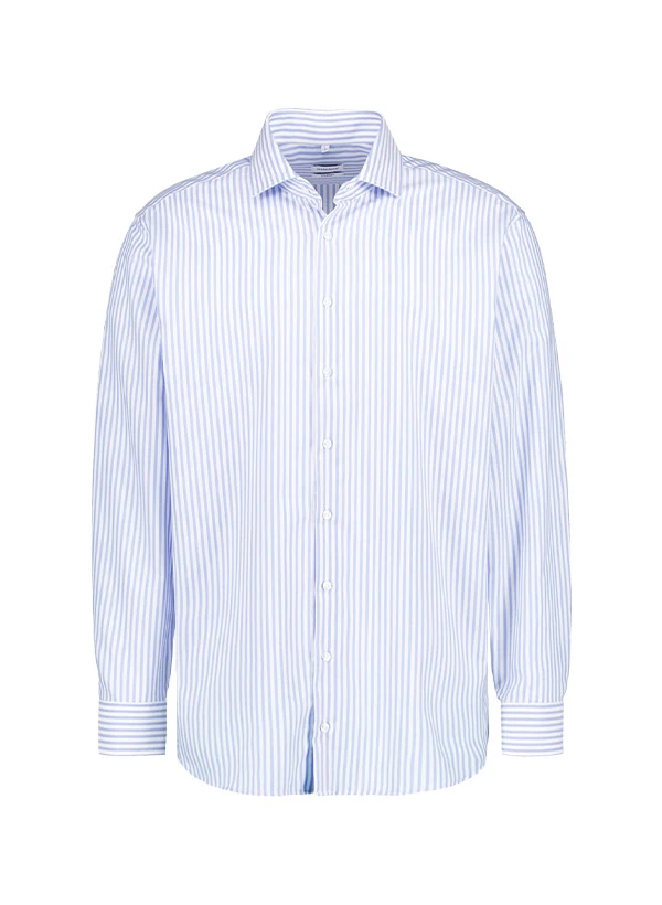 Seidensticker, Hemd, Comfort Fit, Baumwolle, Blau-weiß Gestreift 3 Seidensticker, Hemd, Comfort Fit, Baumwolle, Blau-weiß Gestreift