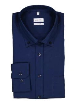 Seidensticker, Hemd, Comfort Fit, Baumwolle, Blau