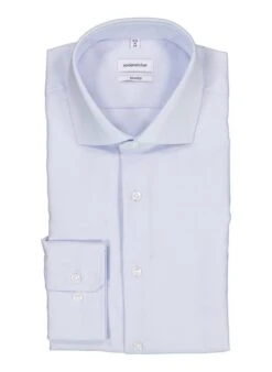 Seidensticker, Hemd, Shaped Fit, Baumwolle, Hellblau