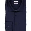 Seidensticker, Hemd, Shaped Fit, Baumwolle, Navy -Herrenausstatter Geschaft 449378 norm