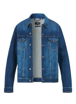 7 For All Mankind, Jeansjacke, Baumwoll-Stretch, Jeansblau