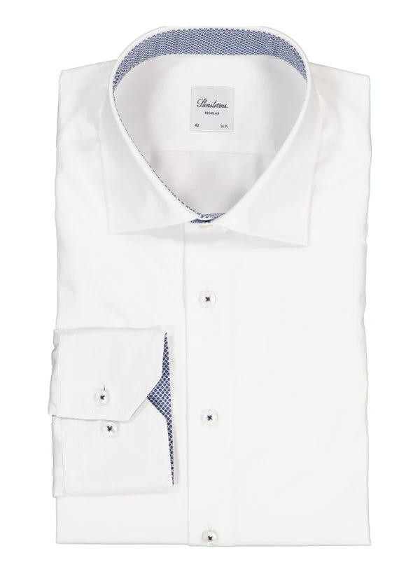 Stenströms, Hemd, Regular Fit, Baumwolle, Weiß 3 Stenströms, Hemd, Regular Fit, Baumwolle, Weiß