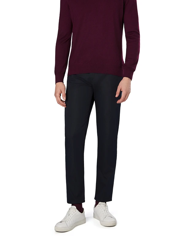 BOSS Black, Hose Maine, Regular Fit, Baumwolle, Dunkelblau 3 BOSS Black, Hose Maine, Regular Fit, Baumwolle, Dunkelblau