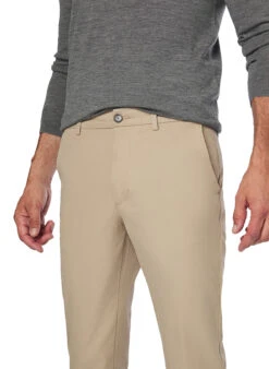 BOSS Black, Hose Kaiton, Slim Fit, Baumwolle, Beige -Herrenausstatter Geschaft 449453 norm3