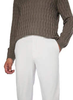 BOSS Black, Hose Kaiton, Slim Fit, Baumwolle, Weiß -Herrenausstatter Geschaft 449454 norm3