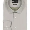 BOSS Black, Hemd Hank, Slim Fit, Mikrofaser-Stretch Atmungsaktiv, Grün -Herrenausstatter Geschaft 449455 norm