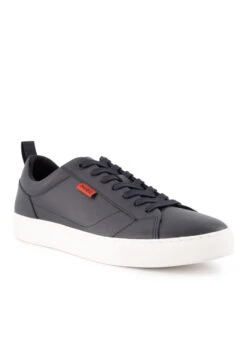 HUGO, Sneaker Morrie, Material-Mix, Dunkelblau