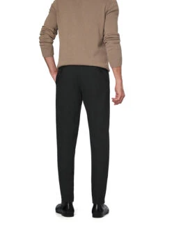 Bugatti, Bundfaltenhose, Mikrofaser-Stretch, Dunkelgrau Meliert -Herrenausstatter Geschaft 449480 norm2