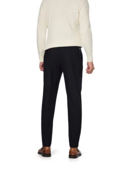 Bugatti, Bundfaltenhose, Mikrofaser-Stretch, Marine Meliert -Herrenausstatter Geschaft 449482 norm2