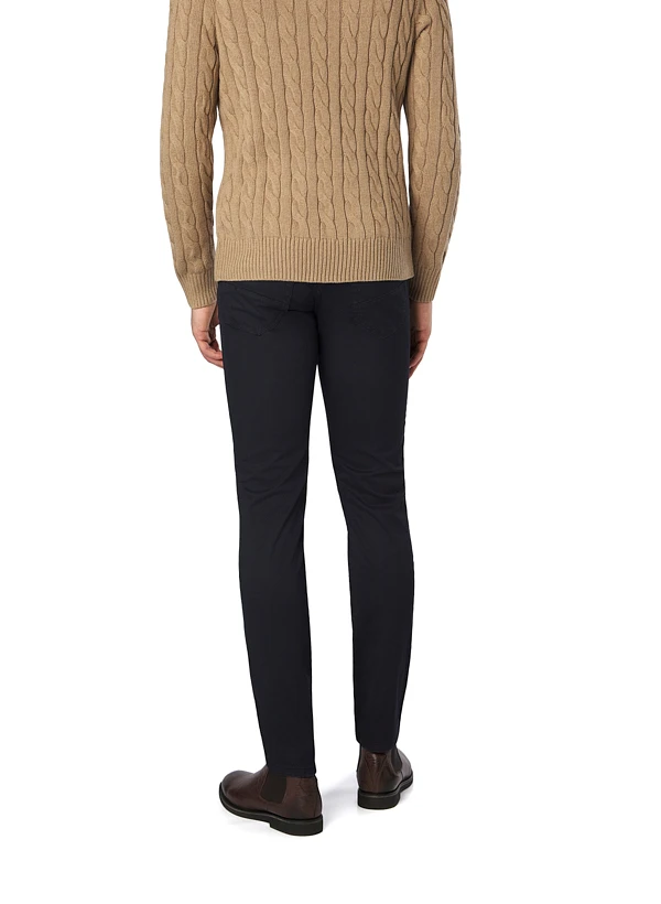 Bugatti, Hose, Baumwolle, Marine Meliert 5 Bugatti, Hose, Baumwolle, Marine Meliert – Bild 3