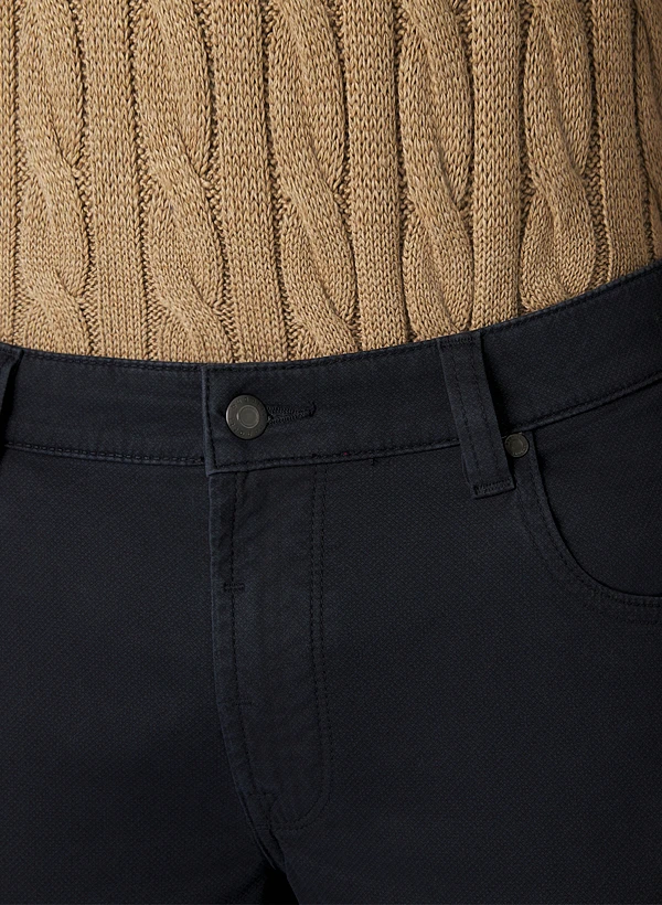 Bugatti, Hose, Baumwolle, Marine Meliert 6 Bugatti, Hose, Baumwolle, Marine Meliert – Bild 4