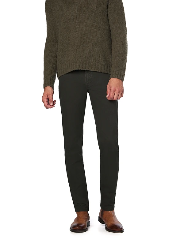 Bugatti, Hose, Baumwolle, Oliv Meliert 3 Bugatti, Hose, Baumwolle, Oliv Meliert