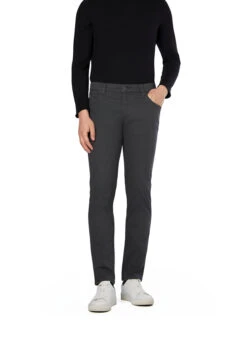 Bugatti, Hose, Baumwolle, Dunkelgrau Meliert