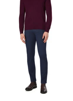 Bugatti, Hose, Baumwolle, Blau Meliert