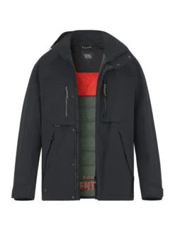 Camel Active, Funktionsjacke, Mikrofaser Wasserdicht, Asphalt