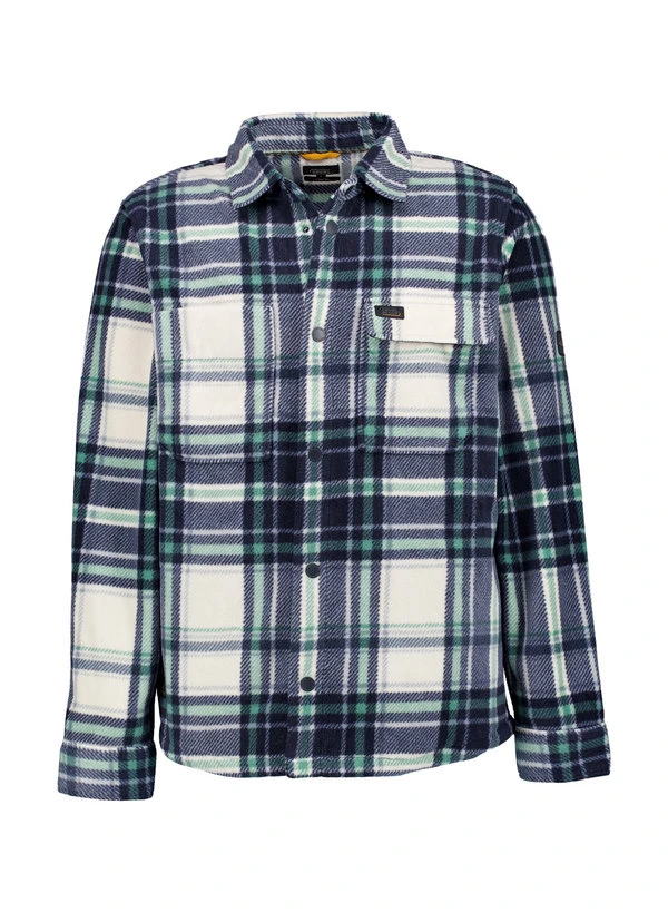 Camel Active, Overshirt, Fleece, Blau-grün Kariert 3 Camel Active, Overshirt, Fleece, Blau-grün Kariert