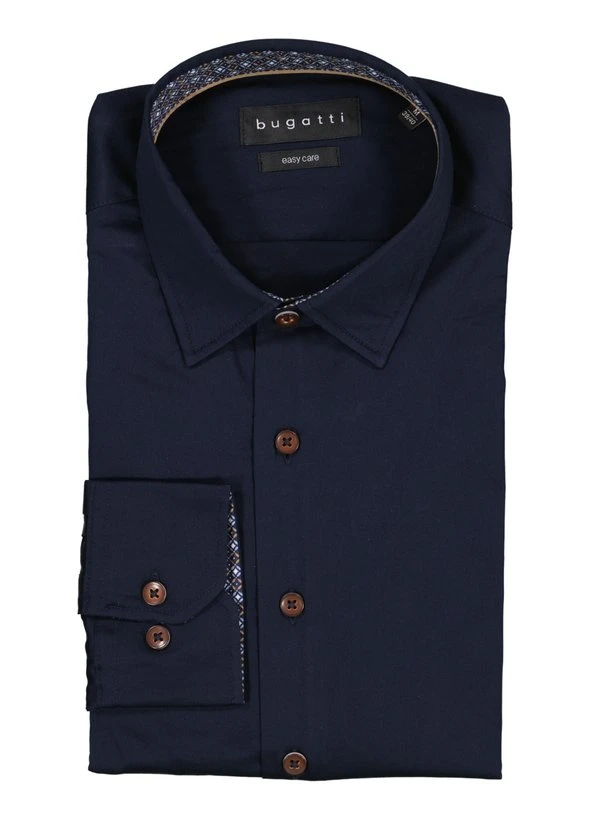 Bugatti, Hemd, Baumwolle, Marine 3 Bugatti, Hemd, Baumwolle, Marine