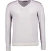 DANIELE FIESOLI, Pullover, Merinowolle, Hellgrau -Herrenausstatter Geschaft 449628 norm