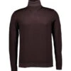 DANIELE FIESOLI, Rollkragenpullover, Merinowolle Extrafein, Dunkelbraun -Herrenausstatter Geschaft 449630 norm