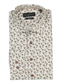 Bugatti, Hemd, Baumwolle, Braun Floral