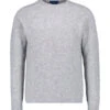 DANIELE FIESOLI, Pullover, Merinowolle Extrafein, Grau Meliert -Herrenausstatter Geschaft 449636 norm