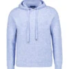 DANIELE FIESOLI, Kapuzenpullover, Merinowolle Extrafein, Hellblau Meliert -Herrenausstatter Geschaft 449639 norm