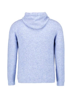 DANIELE FIESOLI, Kapuzenpullover, Merinowolle Extrafein, Hellblau Meliert -Herrenausstatter Geschaft 449639 norm2