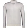 DANIELE FIESOLI, Stehkragenpullover, Merinowolle, Hellgrau Meliert -Herrenausstatter Geschaft 449640 norm