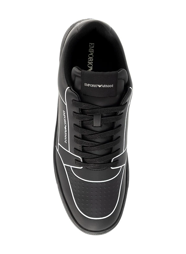 EMPORIO ARMANI, Sneaker, Leder Beschichtet ,schwarz 4 EMPORIO ARMANI, Sneaker, Leder Beschichtet ,schwarz – Bild 2
