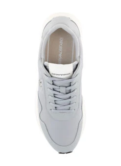 EMPORIO ARMANI, Sneaker, Material-Mix, Hellgrau 6 EMPORIO ARMANI, Sneaker, Material-Mix, Hellgrau -Herrenausstatter Geschaft 449643 norm2