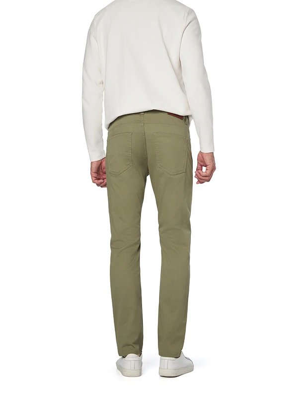 BOSS Black, Hose Delaware, Slim Fit, Baumwoll-Stretch, Grün 5 BOSS Black, Hose Delaware, Slim Fit, Baumwoll-Stretch, Grün – Bild 3