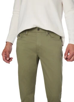 BOSS Black, Hose Delaware, Slim Fit, Baumwoll-Stretch, Grün 9 BOSS Black, Hose Delaware, Slim Fit, Baumwoll-Stretch, Grün -Herrenausstatter Geschaft 449682 norm3