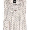 BOSS Black, Hemd Roan, Slim Fit, Mikrofaser Atmungsaktiv, Weiß Gemustert 1 BOSS Black, Hemd Roan, Slim Fit, Mikrofaser Atmungsaktiv, Weiß Gemustert -Herrenausstatter Geschaft 449696 norm