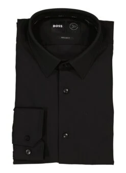 BOSS Black, Hemd Joe, Regular Fit, Performence-Stretch Atmungsaktiv, Schwarz