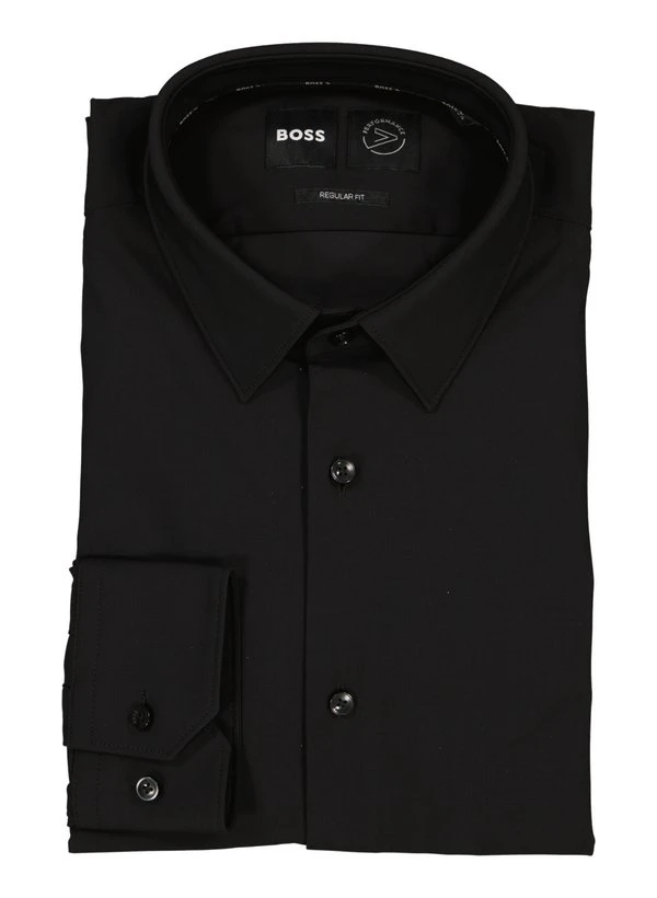 BOSS Black, Hemd Joe, Regular Fit, Performence-Stretch Atmungsaktiv, Schwarz 3 BOSS Black, Hemd Joe, Regular Fit, Performence-Stretch Atmungsaktiv, Schwarz
