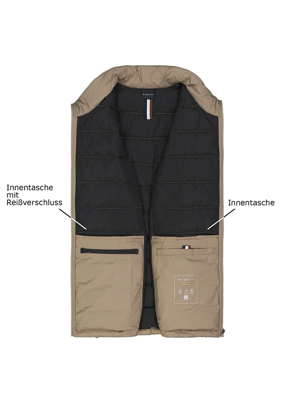 Bugatti, Steppweste, Mikrofaser Sorona®, Beige 5 Bugatti, Steppweste, Mikrofaser Sorona®, Beige – Bild 3