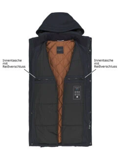 Bugatti, Jacke, Mikrofaser Wattiert Wasserabweisend, Marine -Herrenausstatter Geschaft 449720 norm3