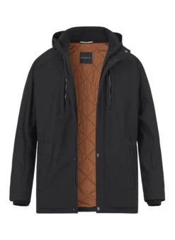 Bugatti, Jacke, Mikrofaser Wattiert Wasserabweisend, Schwarz