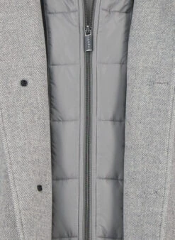 Bugatti, Mantel, Wolle, Grau Gemustert -Herrenausstatter Geschaft 449728 norm4