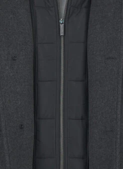 Bugatti, Mantel, Wolle, Anthrazit Gemustert 9 Bugatti, Mantel, Wolle, Anthrazit Gemustert -Herrenausstatter Geschaft 449729 norm4