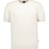 BOSS Black, T-Shirt Ianni, Baumwoll-Strick, Ecru 1 BOSS Black, T-Shirt Ianni, Baumwoll-Strick, Ecru -Herrenausstatter Geschaft 449829 norm