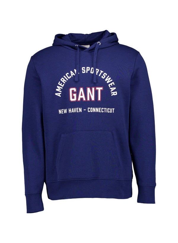Gant, Hoodie, Baumwolle, Royalblau 3 Gant, Hoodie, Baumwolle, Royalblau