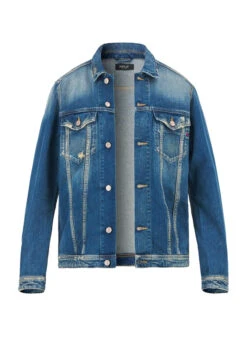 Replay, Jeansjacke, Baumwoll-Stretch, Blau