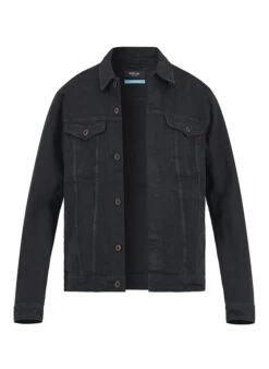 Replay, Jeansjacke, Baumwoll-Stretch, Schwarz